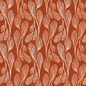 Line Art Abstract Branches on Beige