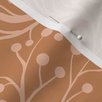 Abstract Branches Line Art Vector on Brown