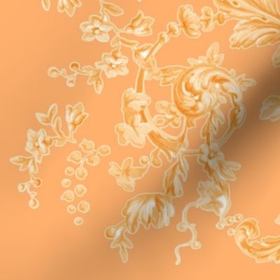 Faded Rococo Roses  citrus 2