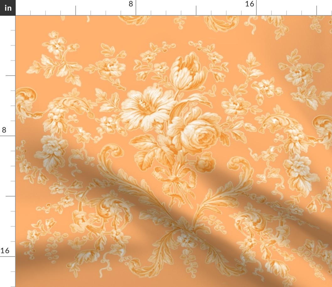 Faded Rococo Roses  citrus 2