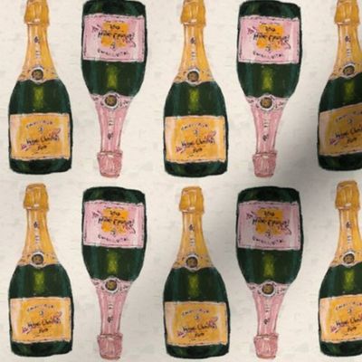 yellow and rose champagne bottles - smaller size 4in bottles basic repeat