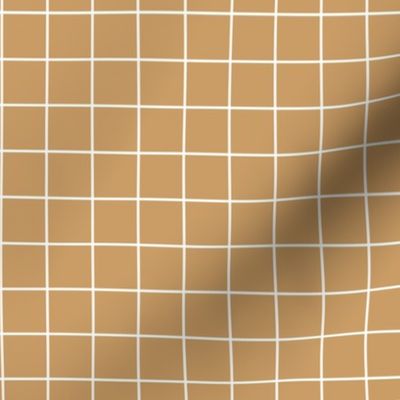 The grid minimal checkered tiles design Scandinavian retro strokes mustard ochre yellow white