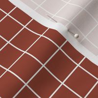 The grid minimal checkered tiles design Scandinavian retro strokes stone red maroon white