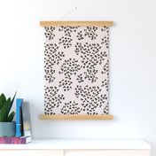 Double leopard spots irregular boho panther print nursery beige cinnamon neutral brown