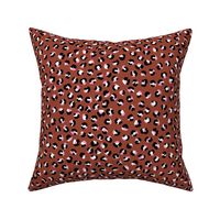 Double leopard spots boho panther print nursery stone red pink summer