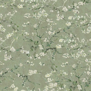 Vincent Van Gogh Almond Blossom sage green