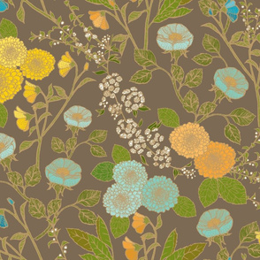 Wild Blooms {Gold/Blue} May 2020