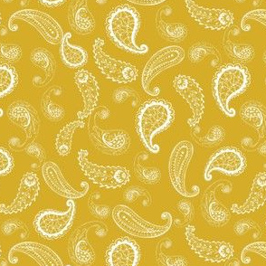 paisley Yellow/white