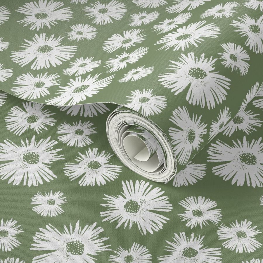 Paper Daisy - Olive Green