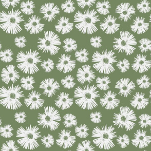 Paper Daisy - Olive Green