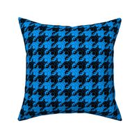 frog houndstooth black and blue