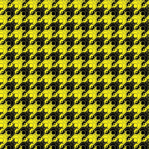 frog houndstooth black and yellow