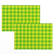 frog houndstooth green and yellow