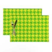 frog houndstooth green and yellow