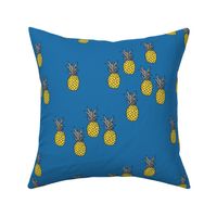 Pineapple garden irregular pineapples fruit for summer classic blue yellow boys