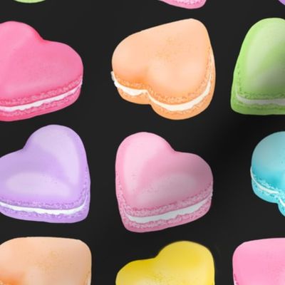 Macaron Hearts black