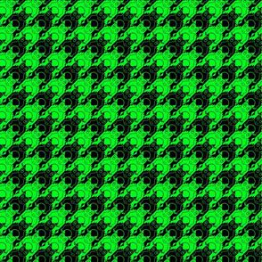 frog houndstooth black and neon green