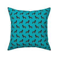 gsp graduation fabric - german shorthaired pointer fabric - teal
