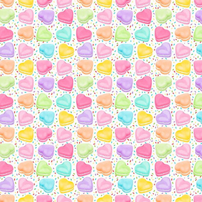 Macaron Hearts 1 inch Sprinkles white
