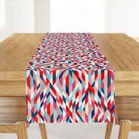 Retro Maypole midsummer ribbons red blue pink