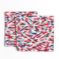 Retro Maypole midsummer ribbons red blue pink