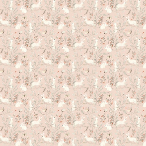 Bunnies pink {super small}