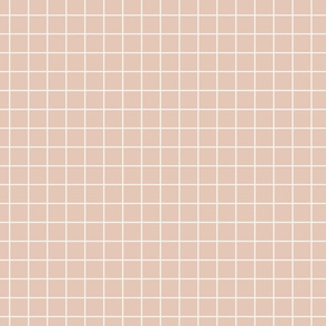 1 inch grid // Barely Blush Pink Grid