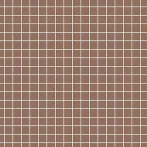1 inch modern grid minimal aesthetic - Chocolate brown