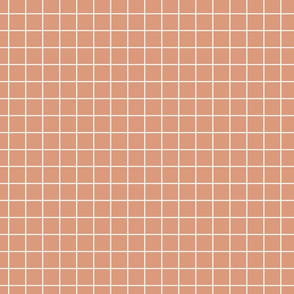 1 inch modern grid minimal aesthetic -  Peach Bloom