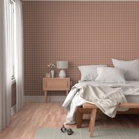 2 inch modern grid minimal aesthetic - Toffee brown