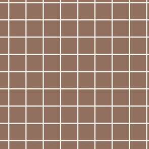 2 inch modern grid minimal aesthetic - Chocolate brown