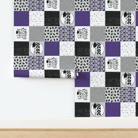 Grad 2020//Purple - Wholecloth Cheater Quilt - Rotated