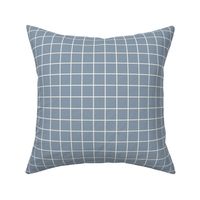 1 inch modern grid minimal aesthetic -  Dusty Blue simple geometric