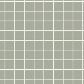 2 inch modern grid minimal aesthetic - Dried Sage Green