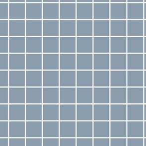 2 inch // Dusty Blue Grid