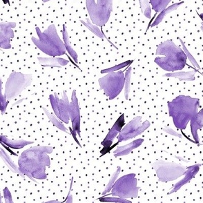 Amethyst Juliet's tulips - purple watercolor flowers p296