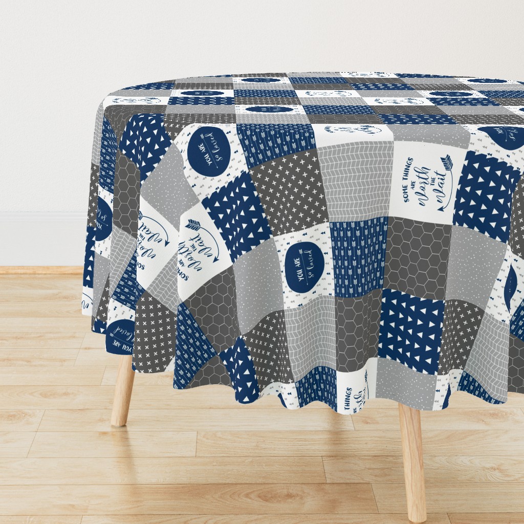 Worth the wait - wholecloth Cheater Quilt - Rotated