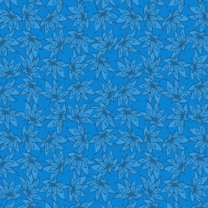 P312020 Floral Royal Blue Sea