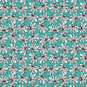 P312020 Floral Turquoise