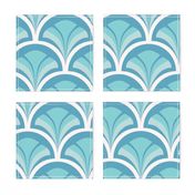 Art Deco Shells - Blue