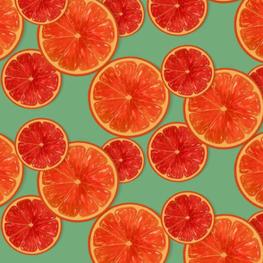 Oranges-mint green