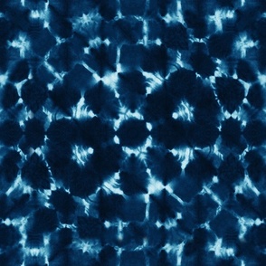 Blue shibori kaleidoscope