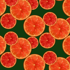 Oranges-dark green