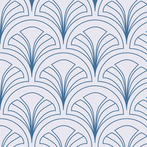 Art Deco Shells - Navy