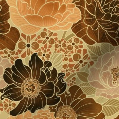 Brown floral mix