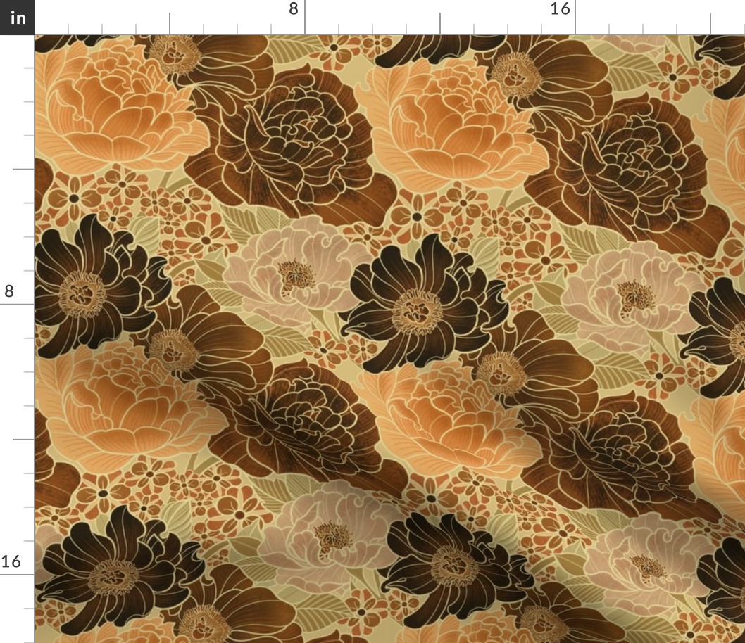 Brown floral mix