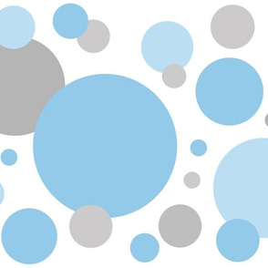 Blue Gray Polka Dot Geometric Circle 