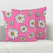 Pop Daisies on Pink