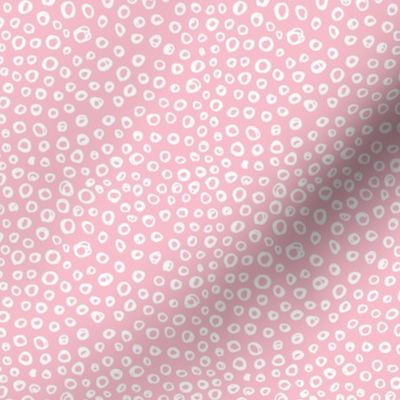Cheetah bubbles little minimal circles abstract animal print design pink white girls