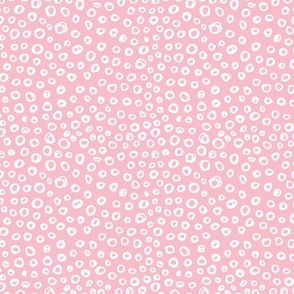 Cheetah bubbles little minimal circles abstract animal print design pink white girls